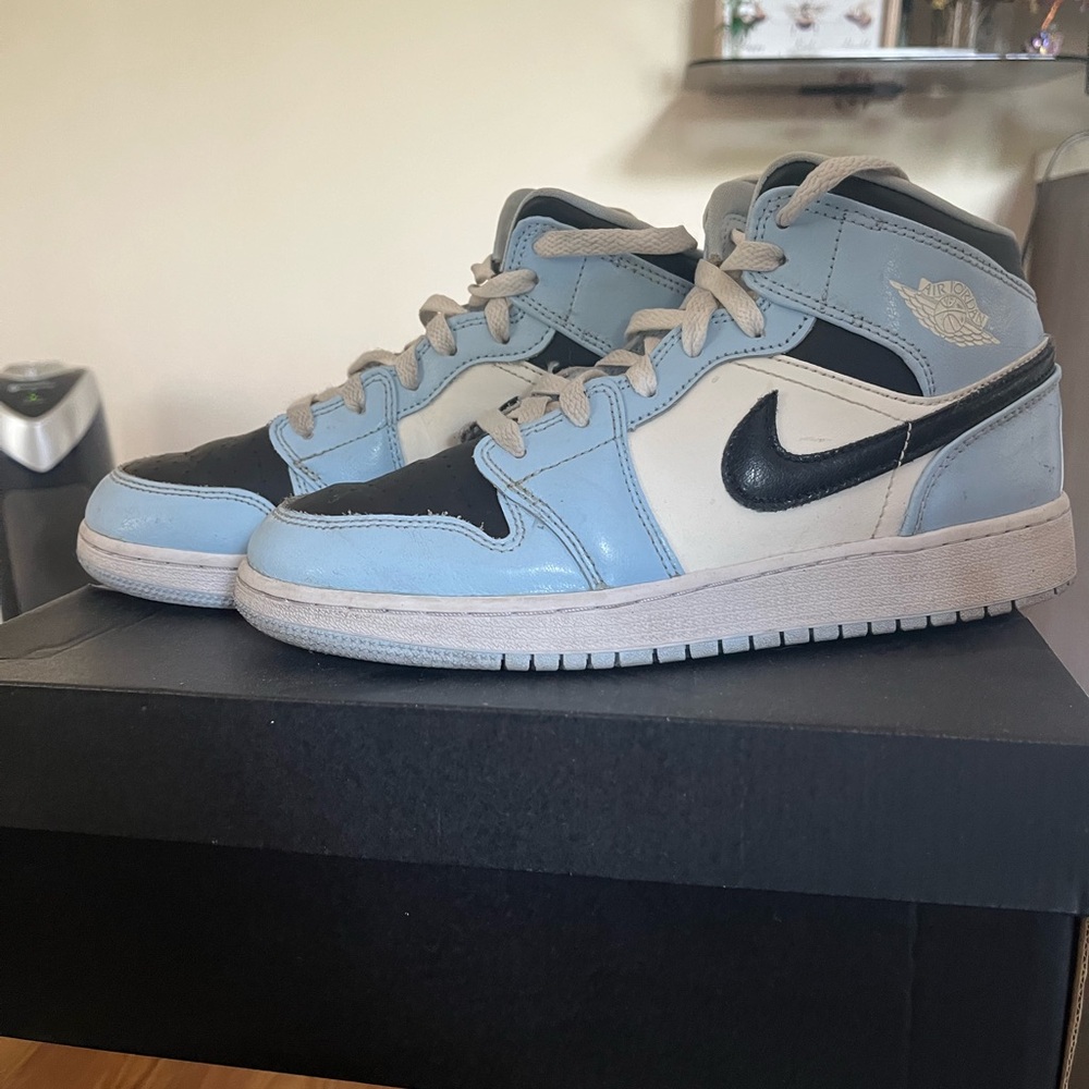 Nike Air Jordan Mid Sneakers - Blue and Black